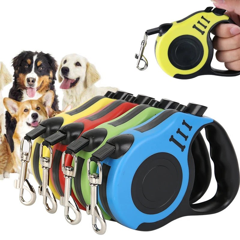 3M/5M Retractable Dog Leash Automatic Flexible Dog Puppy Cat Traction Rope Belt Dog Leash for Small Medium Dogs Pet Products - Enfance-epanouie